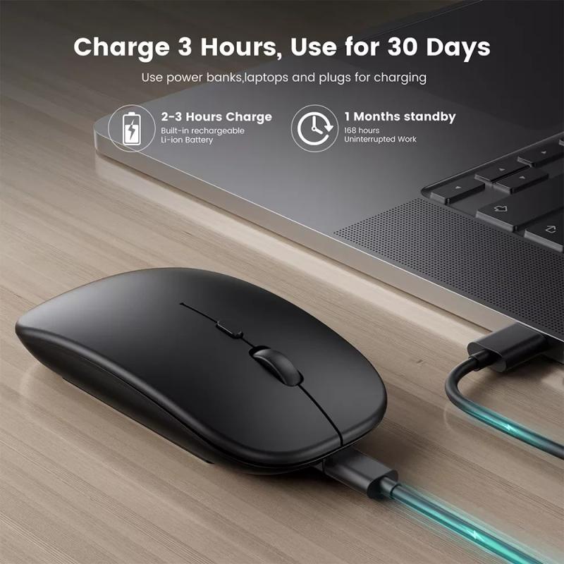 Chuột Bluetooth Không Dây 2.4GHz Có Thể Sạc Lại Cho Điện Thoại / Máy Tính Bảng