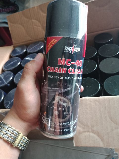 Combo vệ sinh sên Thunder MC 40 và dưỡng sên liqui moly cho xe máy