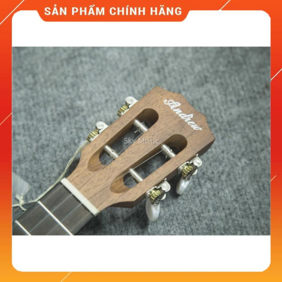 [Hàng chuẩn loại 1] Đàn Ukulele Concert 23inch Andrew Màu Gỗ Cổ Điển Siêu Xịn (Tặng Kèm Full Phụ Kiện)