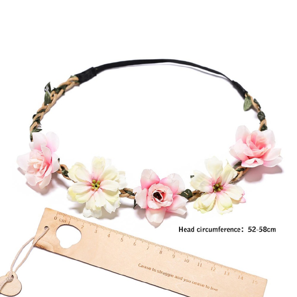 Women Flower Hairband Wedding Floral Headband Hair Garland Girls Crown Wreath