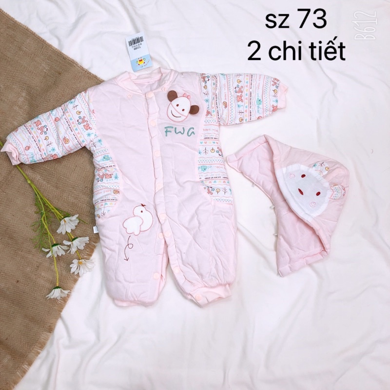 Body trần bông dày- Body ủ mặc đại hàn, trời lạnh cho trẻ  9-12 tháng