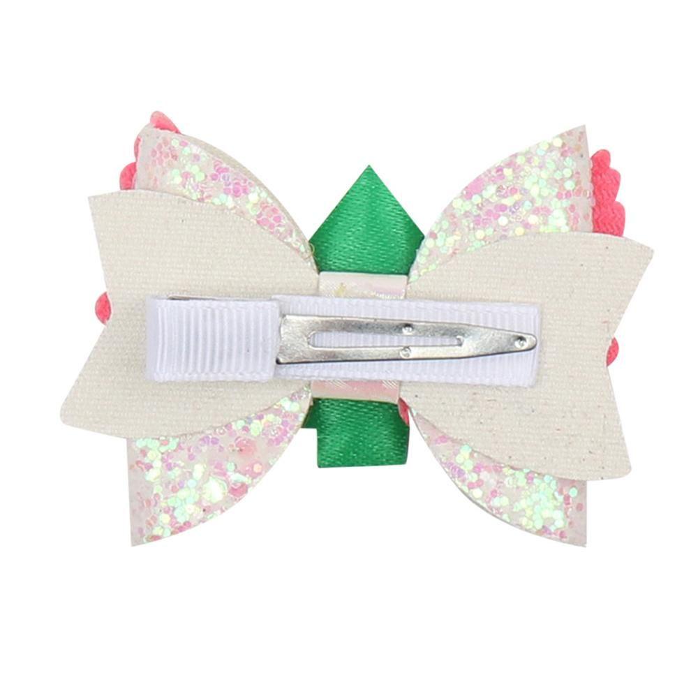 Kẹp Tóc Hình Nơ / Ông Già Noel Đính Kim Tuyến Lấp Lánh Thời Trang Cho Bé