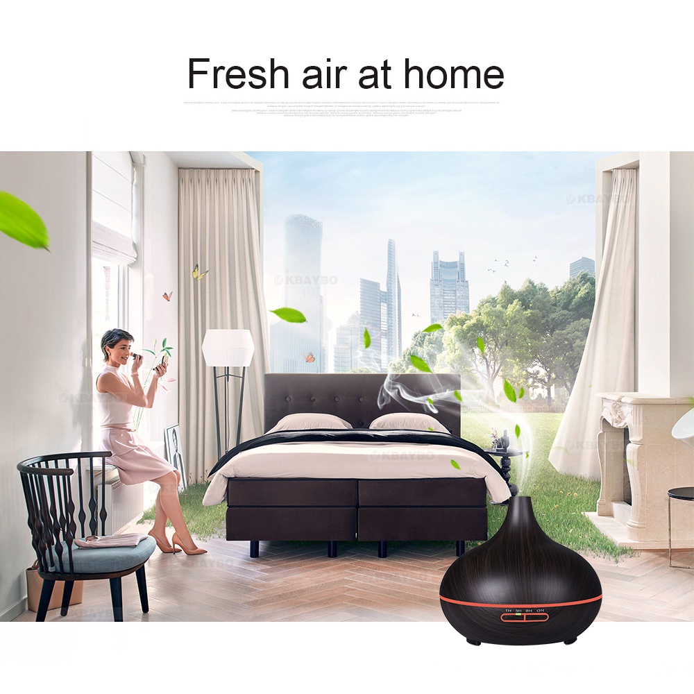 Máy xông phun sương tinh dầu Aroma - ĐẠI 500ml có remote