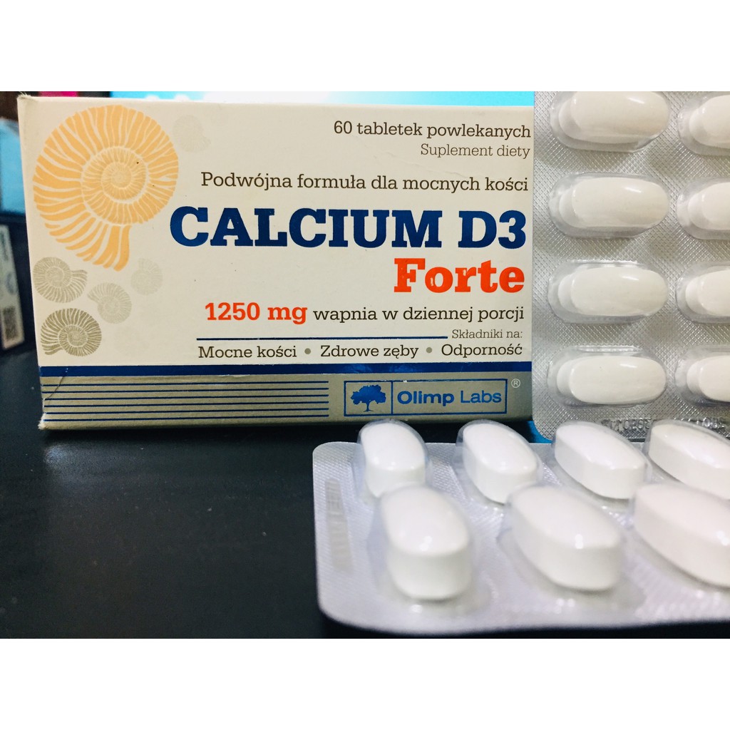 Thực phẩm bổ sung Canxi: CALCIUM D3 FORTE hộp 60 viên nén