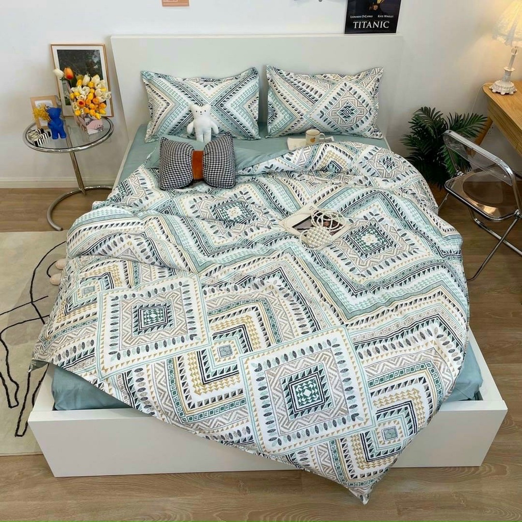 Bộ chăn ga Cotton poly ❤️SALE❤️ họa tiết hoa chăn ga Hàn Quốc đủ màu đủ size miễn phí bo chun theo yêu cầu | BigBuy360 - bigbuy360.vn