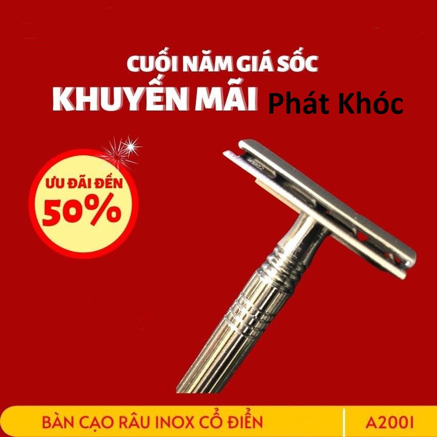 [ Rẻ Nhất Quả Đất ] Dao Cạo  Râu Cán Tháo Rời INOX Phiên Bản Giới Hạn A2001 [ Video Hình Thật  Ảnh Thật Sản Phẩm ]