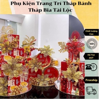 Sét phụ kiện làm tháp lễ, trang trí bánh kẹo ,hoa quả đồ thờ, đồ lễ (sẽ có một số mẫu lá hết bên e sẽ thay mẫu tương tự)