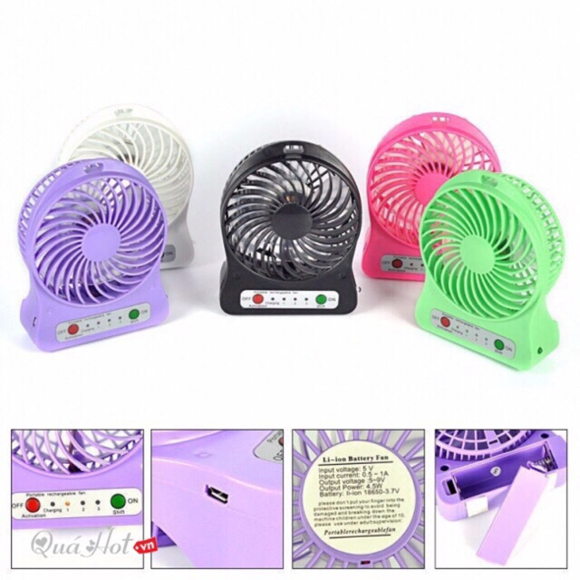 [FREESHIP 99K] QUẠT SẠC 3 CHẾ ĐỘ, QUẠT CẦM TAY, QUẠT MINI FAN, QUẠT TÍCH ĐIỆN