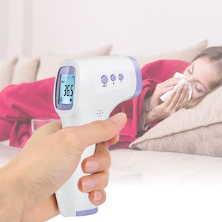Nhiệt kế hồng ngoại đo trán không tiếp xúc bằng nhựa ABS màn hình LCD