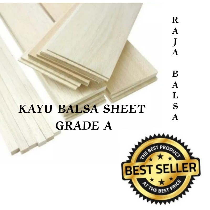 Tấm Gỗ Balsa 1mm 1.5mm 2mm, 3mm Cho Máy Bay Điều Khiển Từ Xa