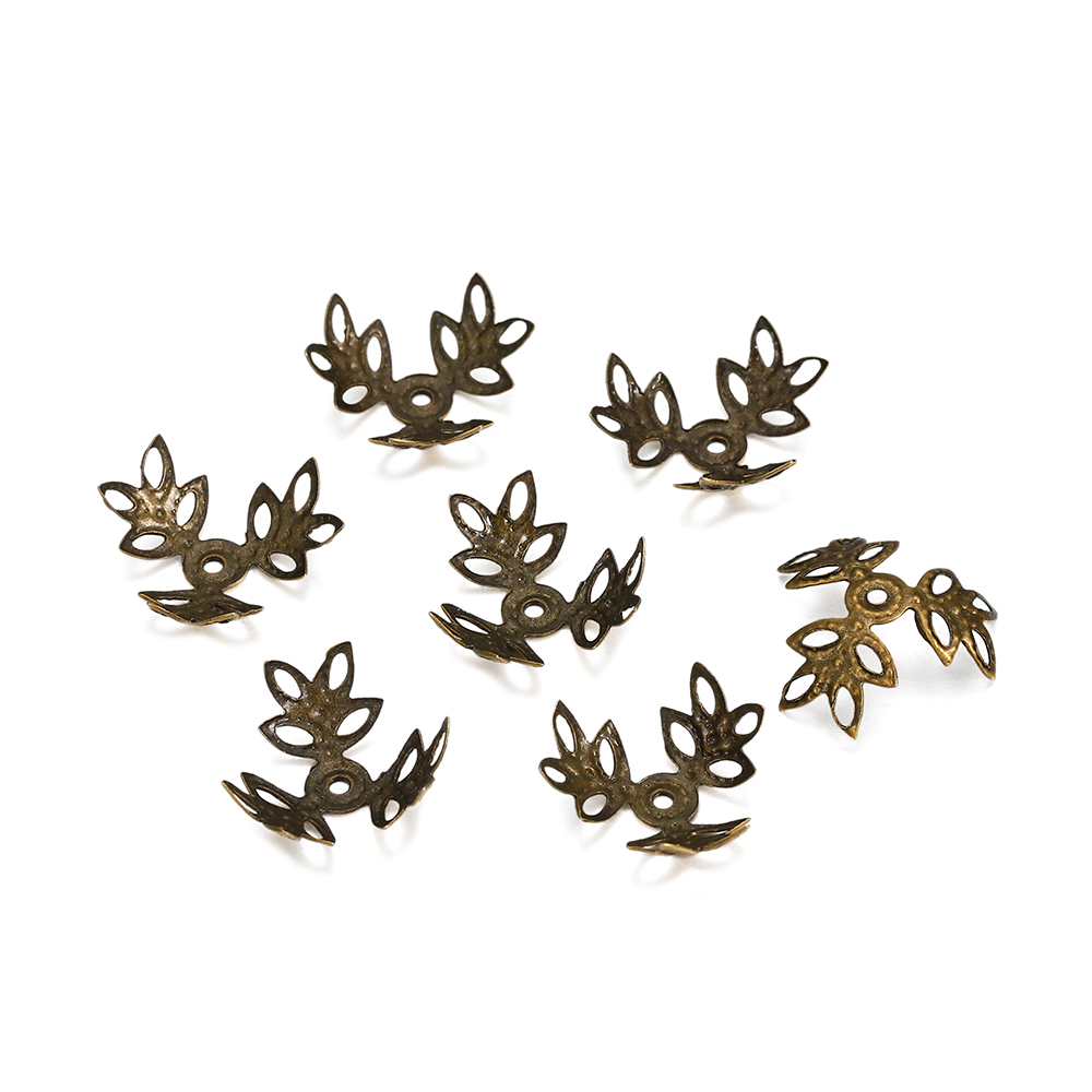 Set 100 phụ kiện St.kunkka làm trang sức hình lá 16x16mm