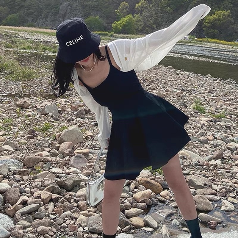 Đầm 2 dây nữ dáng sporty xoè năng động phù hợp mùa hè