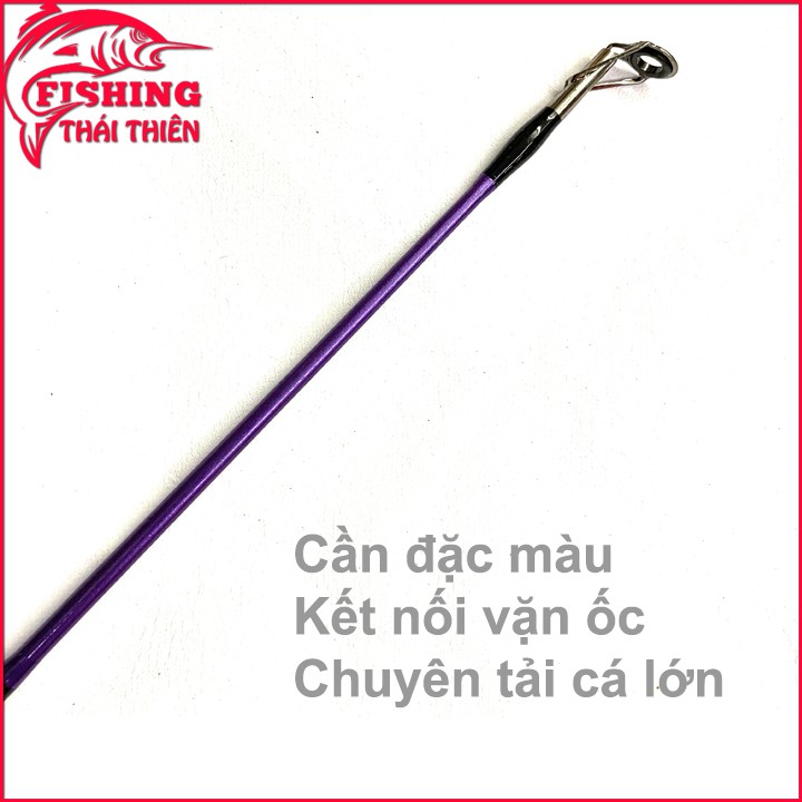 Cần câu cá Alofishing warrion đặc ruột kết nối vặn ốc 1m8 2m4