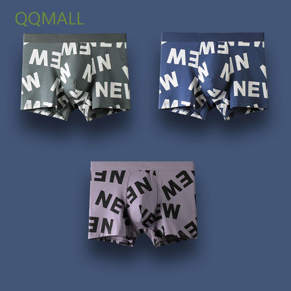 Quần lót boxer mềm mại thoáng khí in chữ tiếng Anh thời trang cho nam