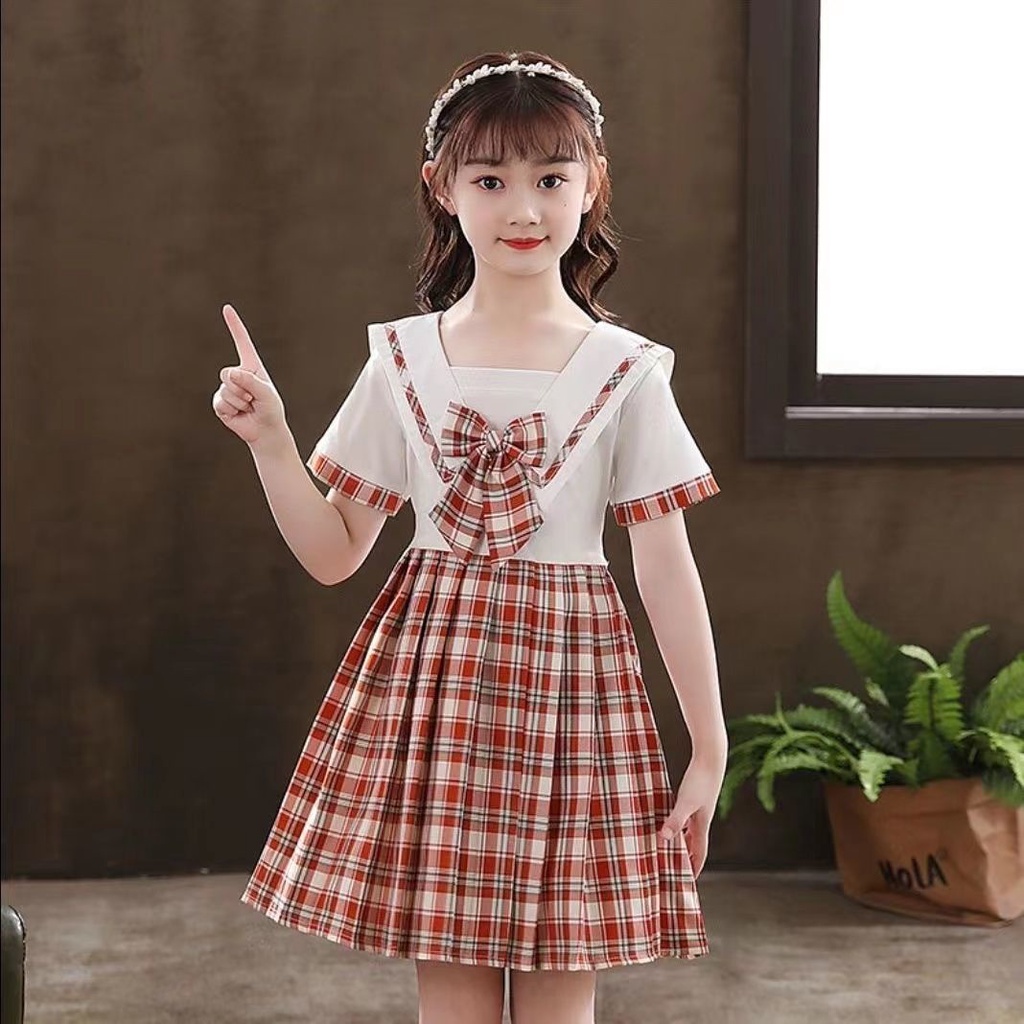 Bộ Đồng Phục Học Sinh Phong Cách Phương Tây Dành Cho Bé Gái