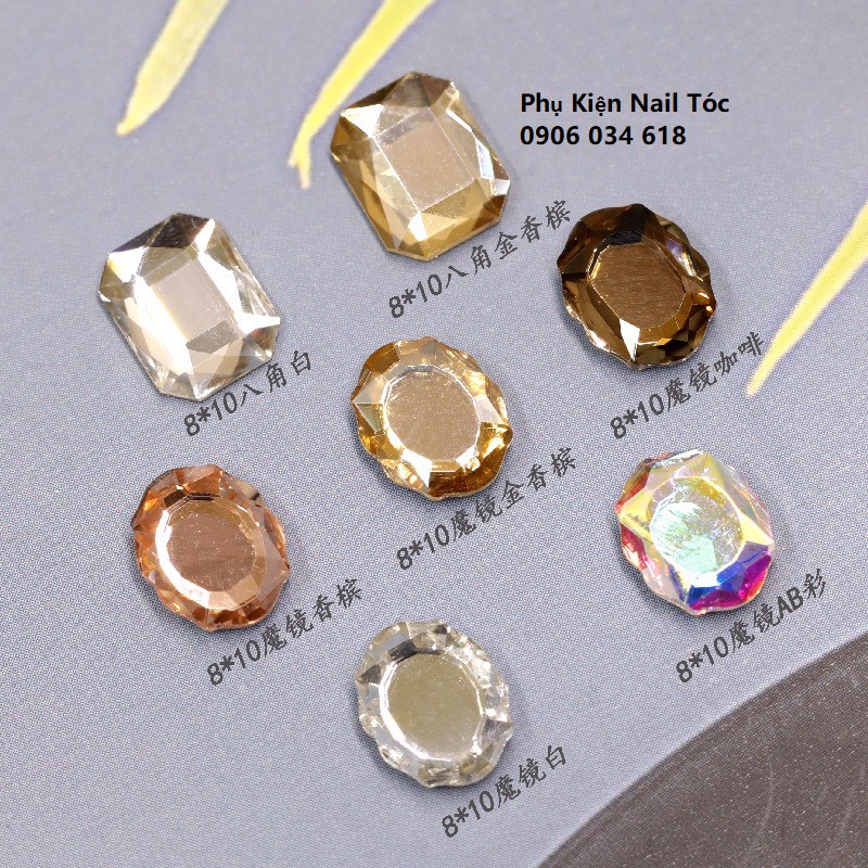 Đá Khối Mặt Gương Trang Trí Móng Hot 2021