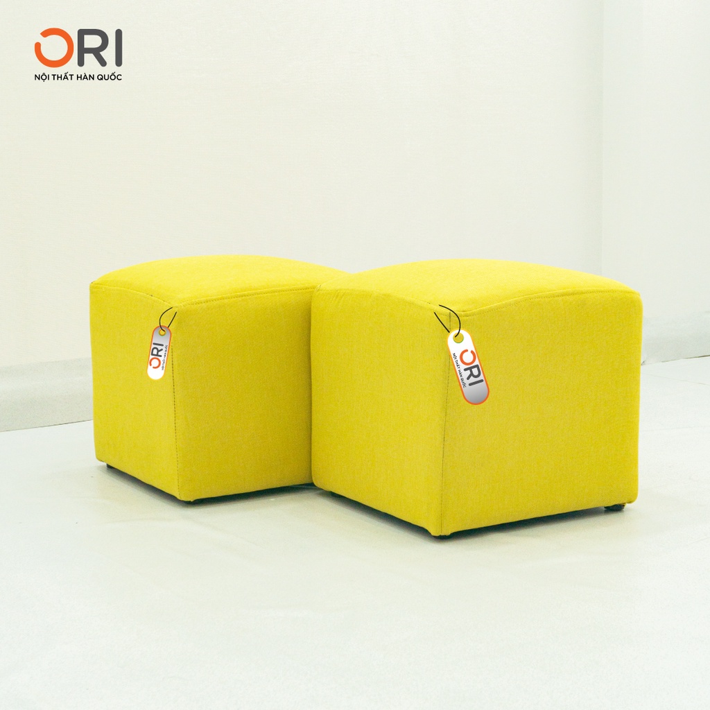ĐÔN ĐỆM SOFA HÌNH VUÔNG NHIỀU MÀU - GHẾ ĐÔN VẢI BỐ CAO CẤP - ORI NỘI THẤT HÀN QUỐC