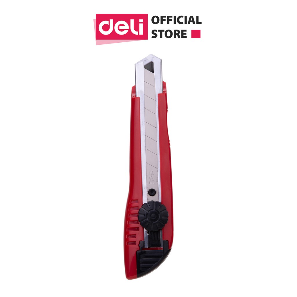 Dao rọc giấy đại Deli, Lưỡi dao SK5, đỏ - 1 cái WD10040