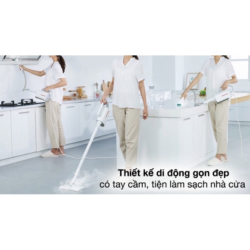 Máy Lau Nhà Hơi Nước Nóng Vệ Sinh Nhà Cửa Đa năng 5 trong 1 Deerma ZQ600 / ZQ610 Chính Hãng FULLBOX