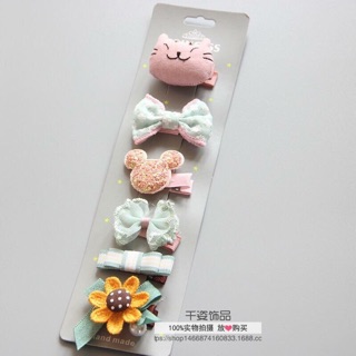 Set 6 nơ đáng yêu cho bé gái