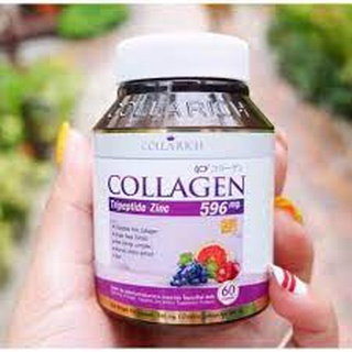Viên uống Collagen trẻ hoá làn da Colla Rich Thái Lan 60 viên chính hãng, collagen thái lan 596 Giảm mụn thâm nl