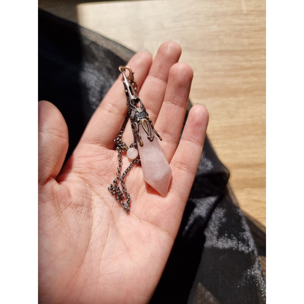 Con lắc cảm xạ đá thach anh, dùng trong Tarot, cảm xạ học, Reiki, phong thủy, đo năng lượng, chỉ số bovis
