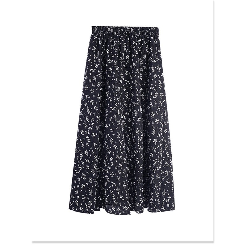 Chân Váy Hoa Nhí Vintage Nhiều Màu Hàng Quảng Châu - Chân Váy Dài Vintage Cạp Chun