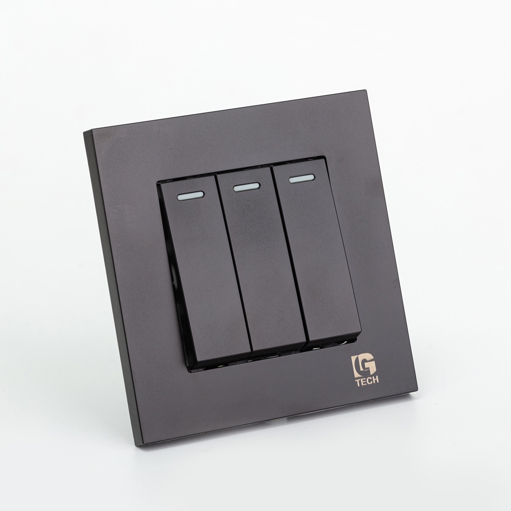 Công tắc điện ba vuông Lgtech LG-B20-0003 cao cấp