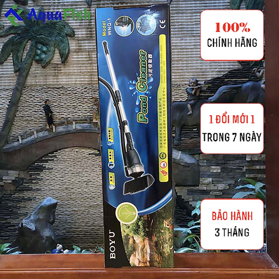 Máy Hút Đáy Vệ Sinh Hồ Cá Koi Boyu WNQ-1 (lực hút mạnh, sạch sẽ và bền bỉ)