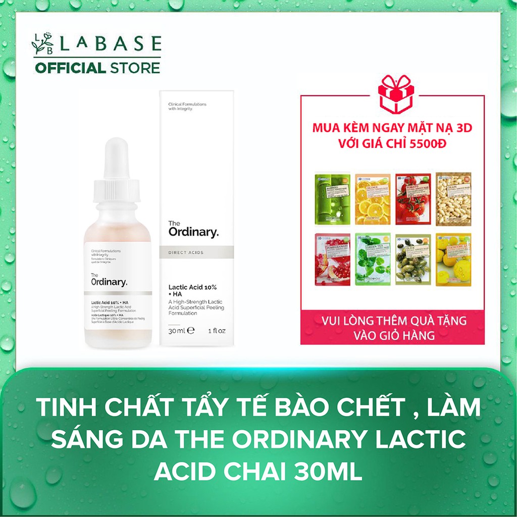 Tinh chất tẩy tế bào chết , làm sáng da The Ordinary Lactic Acid Chai 30ml