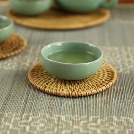Sản phẩm decor bàn trà mảnh lót ly, lót cốc