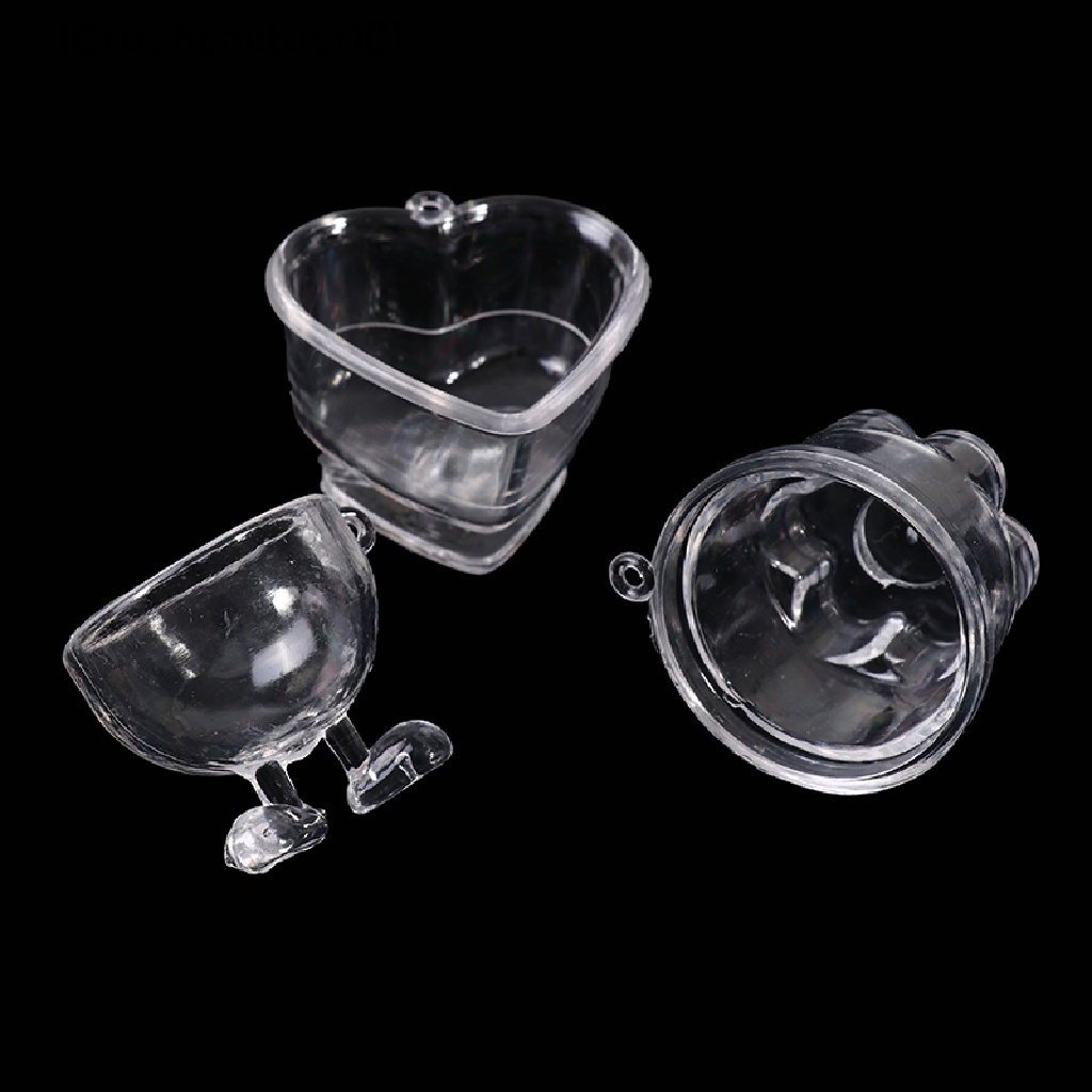 Set 5 Ly Đĩa / Ly Trong Suốt Dùng Trang Trí Nhà Búp Bê