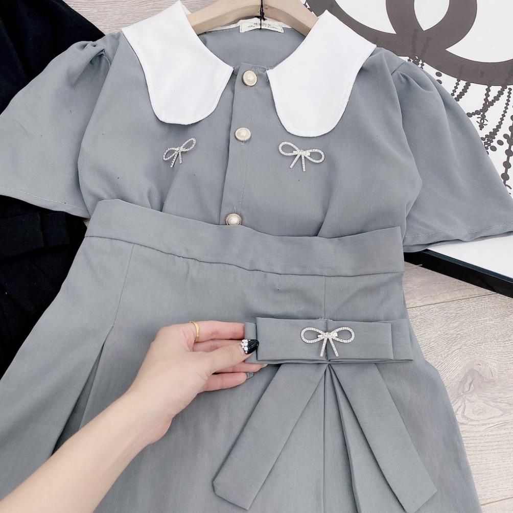 [ 𝐅𝐑𝐄𝐄 𝐒𝐇𝐈𝐏 ]  SET BỘ CỔ THUYỀN NƠ NGỰC CHÂN VÁY ĐỒ BỘ TIỂU THƯ