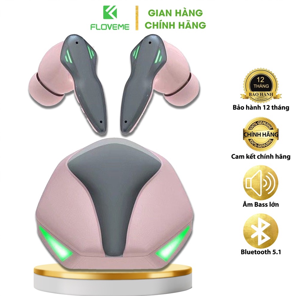 Tai Nghe Chơi Game Bluetooth Floveme Gaming KL86 Tws - Không Dây Có Mic Với Độ Trễ Cực Thấp - Âm Bass Cực Mạnh
