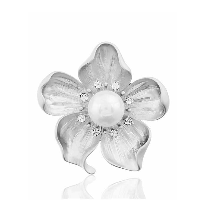 Cài áo thời trang hoa 5 cánh đính đá cao cấp GC54