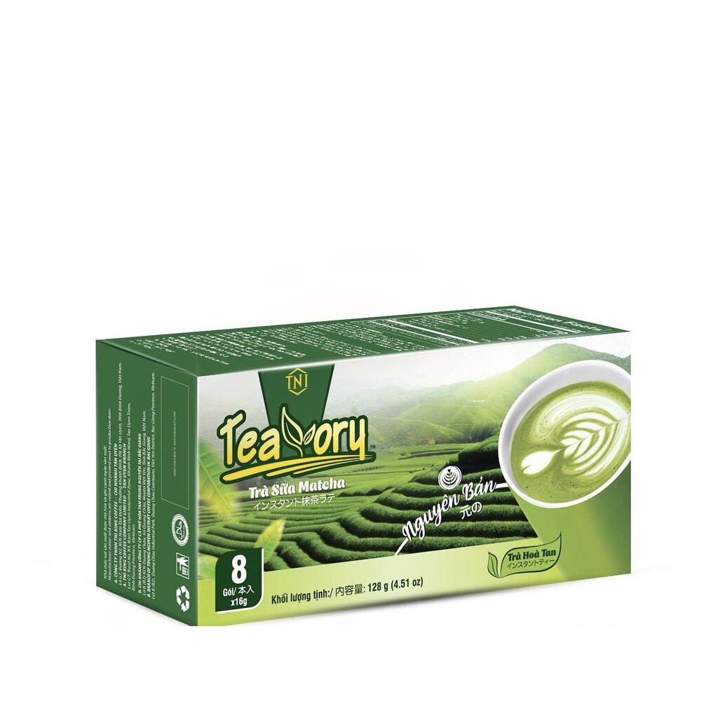 (Hàng chính hãng) Trà Sữa Matcha Hoà Tan Teavory - Hộp 8 gói x 16g (128g)