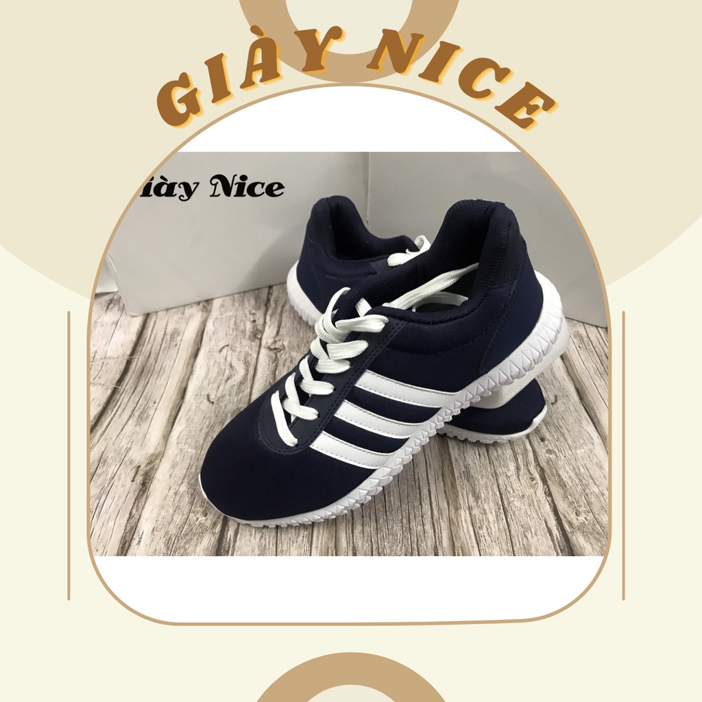 Giày thể thao nam tập gym - chạy bộ - hoạt động thể thao - sneaker nam 3 sọc trắng siêu bền, siêu đẹp