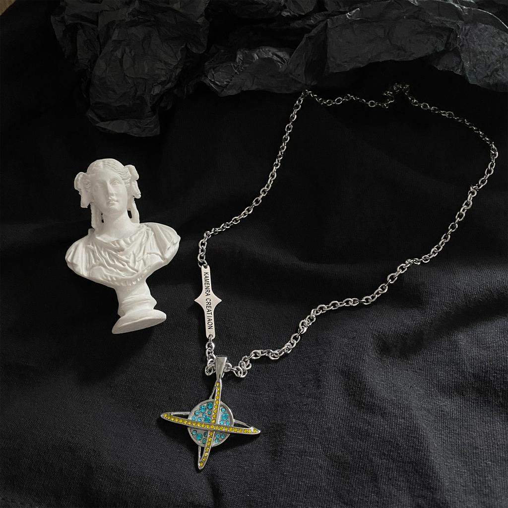 vòng cổ Mặt Hình Hành Tinh Đính Đá Thời Trang Cho Nữ