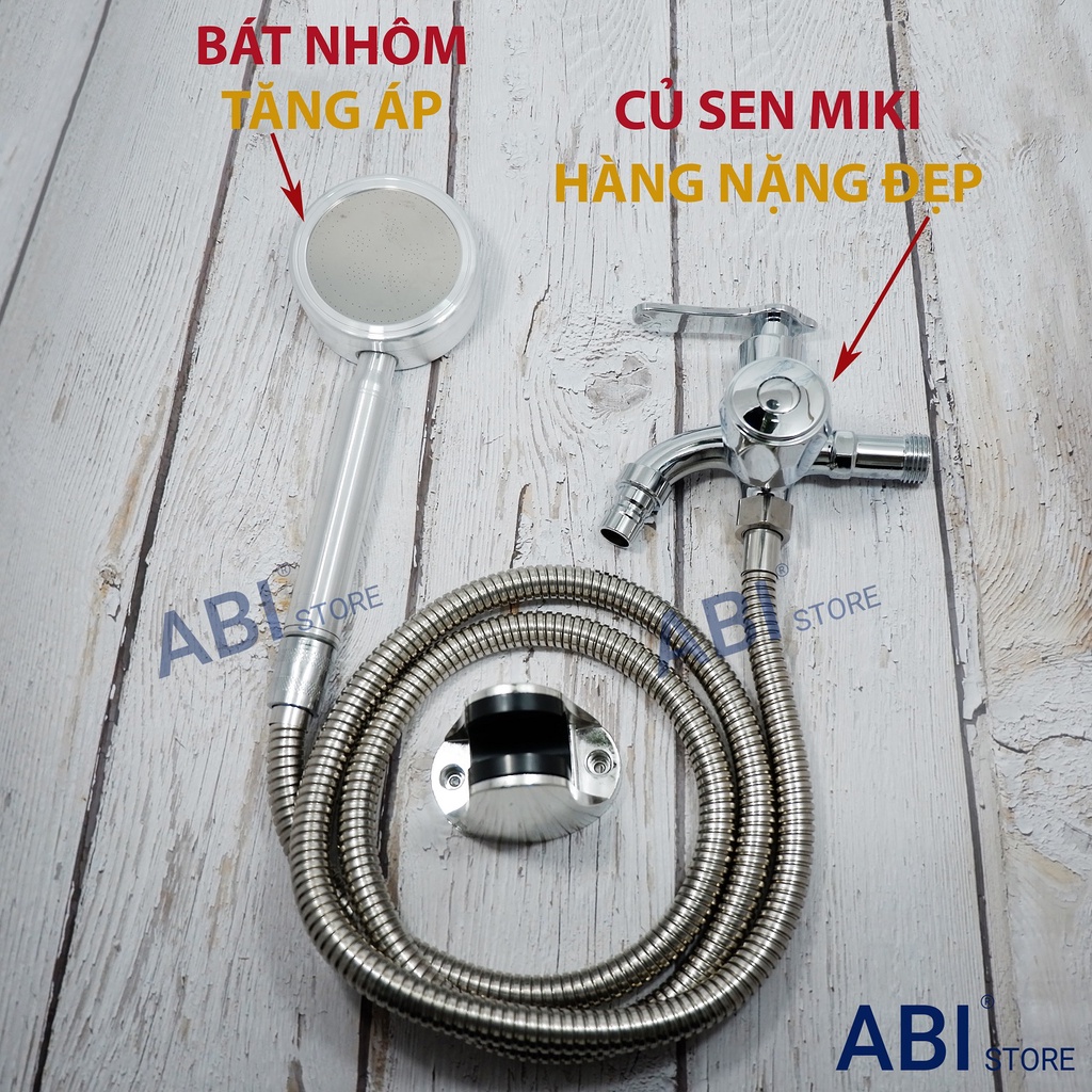 BỘ VÒI HOA SEN LẠNH, củ sen lạnh miki kèm dây, bát sen tặng đế cài sen