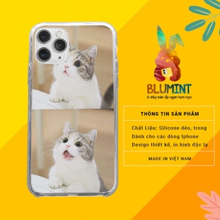 Ốp lưng silicon cat chú mèo cute cho iphone 12promax iphone 11 x xsmax xr iphone 7 8plus blumew0059