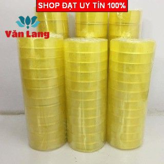 Combo 10 cuộn băng dính bản 18mm tiện lợi siêu dính