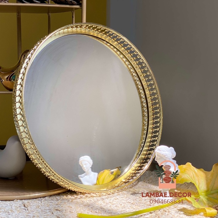 {Ảnh CHỤP THẬT 100% ,CÓ SẴN}Khay Đựng Đồ Trang Sức LOẠI LỚN tặng kèm tượng mini phong cách châu âu