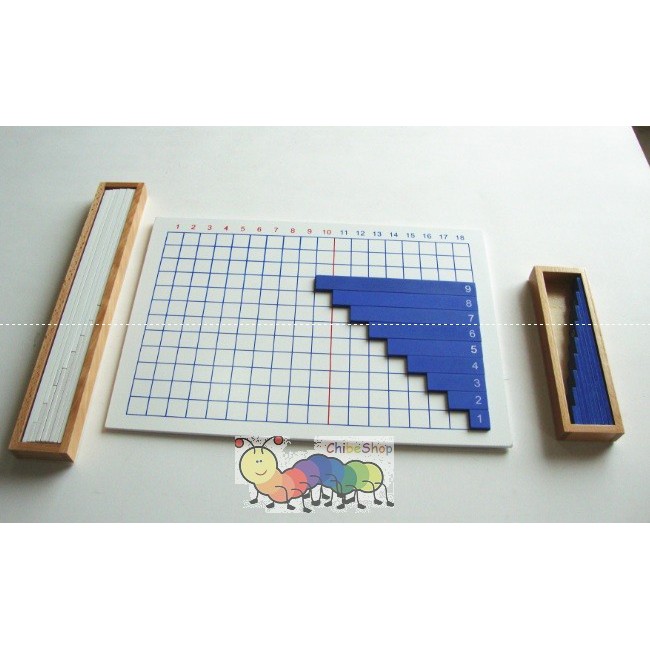 Bảng phép tính cộng trừ loại to, Subtraction and Addition Strip Board - Giáo cụ montessori