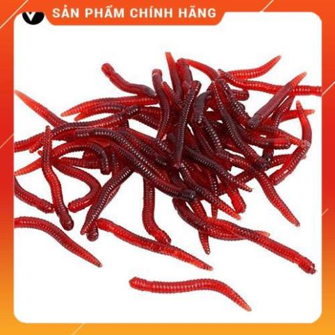 🐠 Set 100 Mồi Câu Cá Giả Hình Giun Đất  🐠