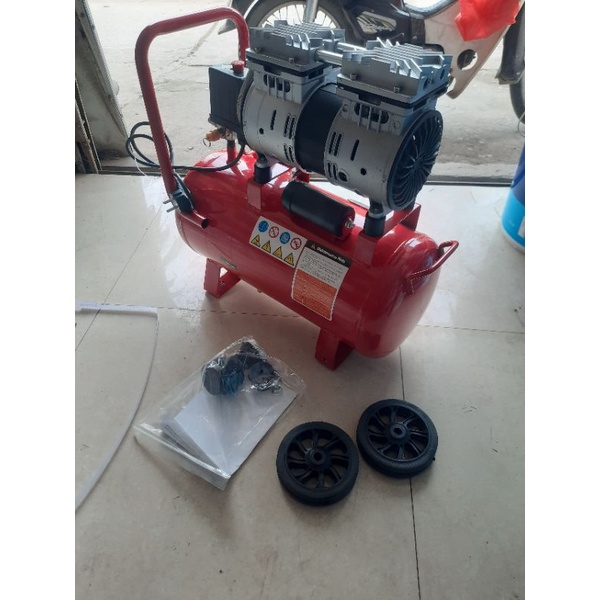Máy nén khí Etop sạch 9l chống ồn, tặng kèm dây hơi, súng xì, đầu bơm xe