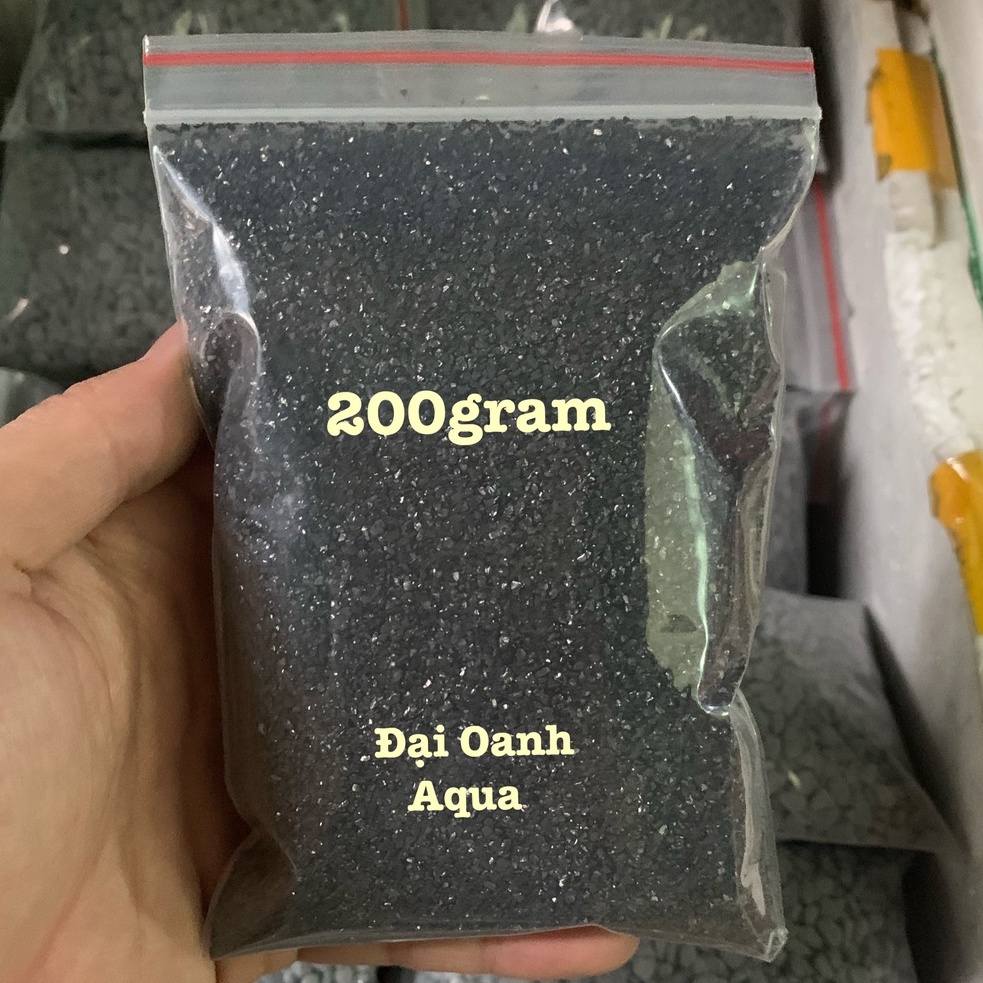 200gr Cát Đen Platinum - Cát Trải Nền Trang Trí Bể Cá, Bể Thủy Sinh
