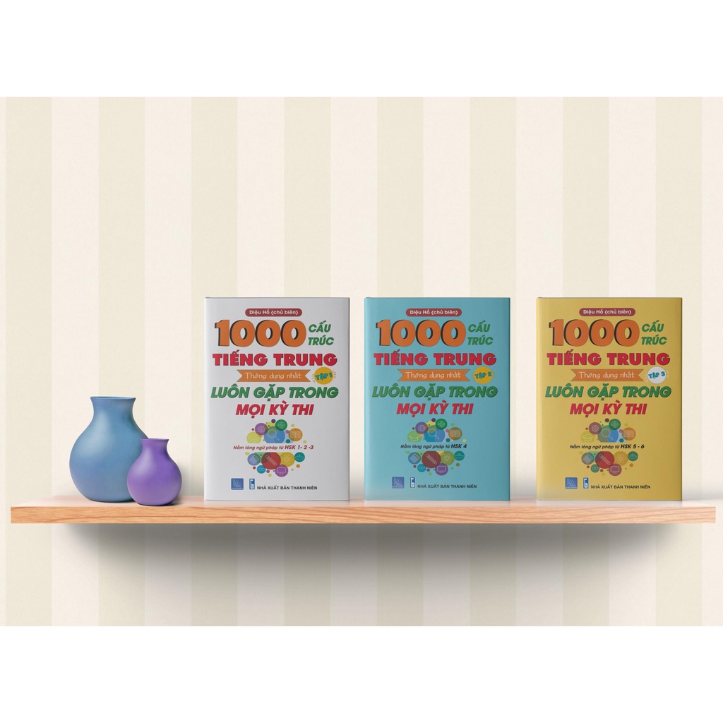 Combo 3 sách:1000 Cấu Trúc Tiếng Trung Thông Dụng Nhất Luôn Gặp Trong Mọi Kỳ Thi Tập 1 + Tập 2 + Tập 3 + DVD quà tặng