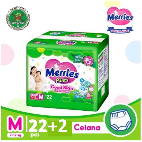 Merries Tã Quần Size M 22 Chất Lượng Cao Cho Bé