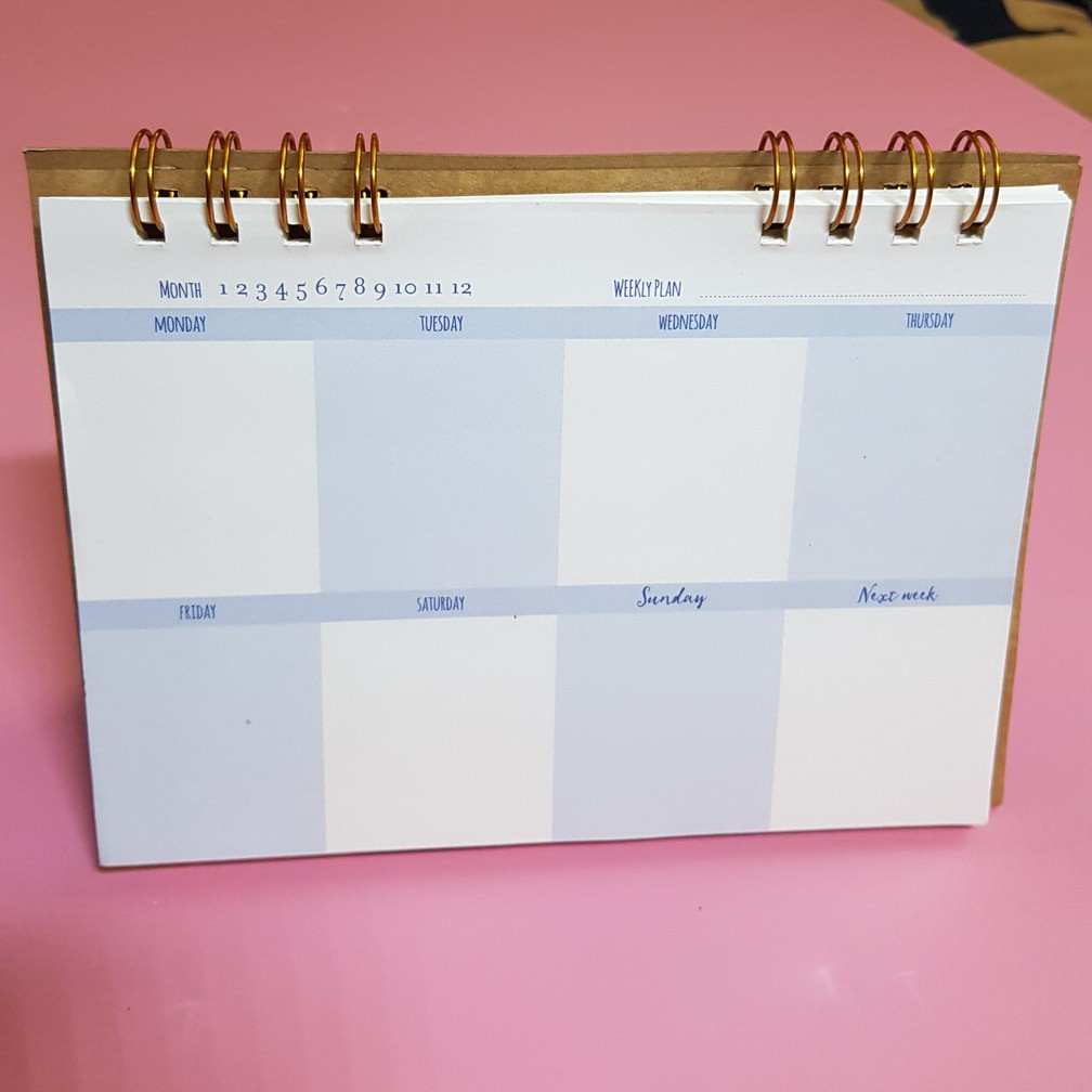 Sổ kế hoạch để bàn Weekly Planner, sổ kế hoạch WIK-LM62- Blueangel