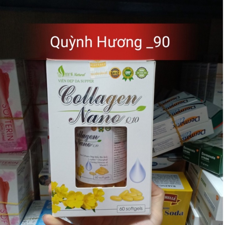 Viên uống COLLAGEN NANO Q10 lọ 60 viên giúp đẹp da,chống lão hóa